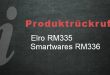 Produktrückruf: Elro RM335 und Smartwares RM336