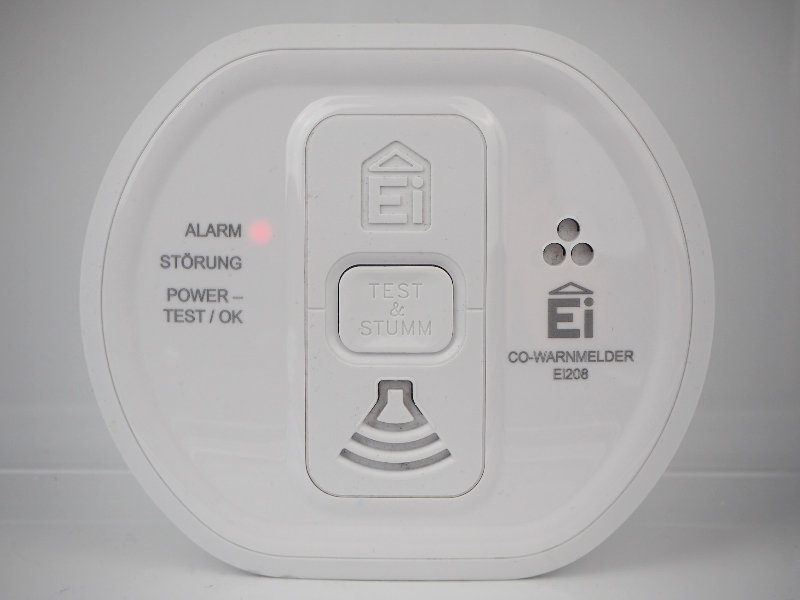Ei208 - aktivierter Alarm (rote LED)