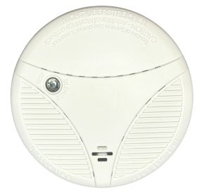 Kombinierter CO- und Rauchmelder Flori Plus 25 – Gerätefront mit Status-LED und Testtaste